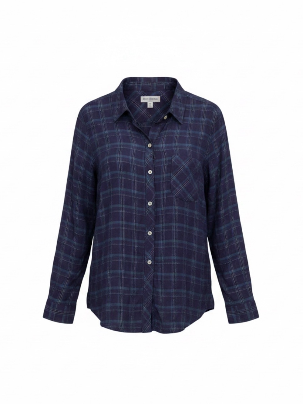 Tommy Bahama Navy and Teal Plaid Button-Down Shirt